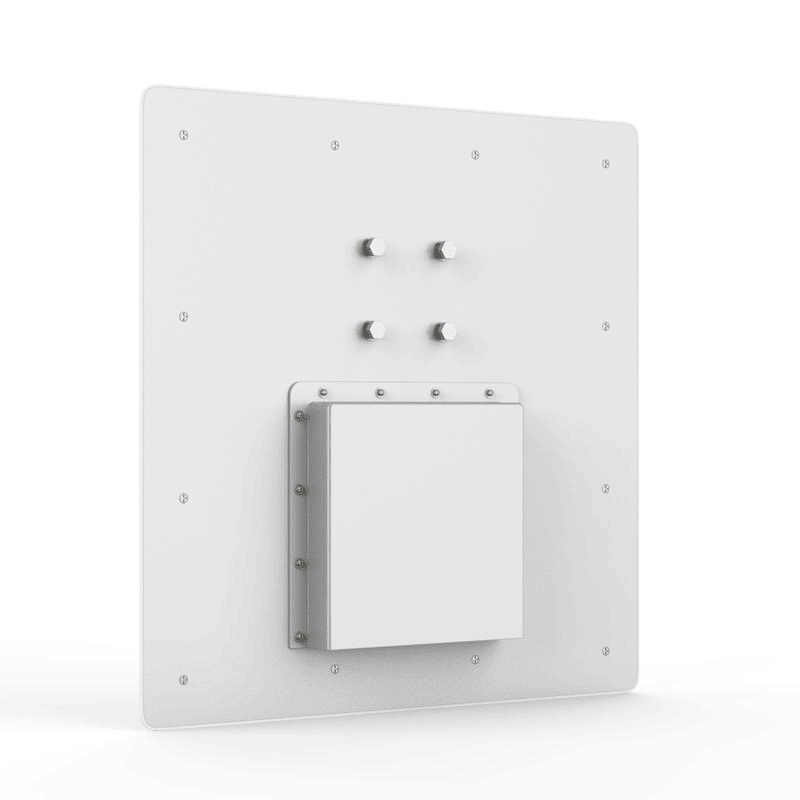 Profilul lateral al cititorului JT-1292 UHF RFID evidențiind grosimea subțire de 50 mm și designul industrial robust.