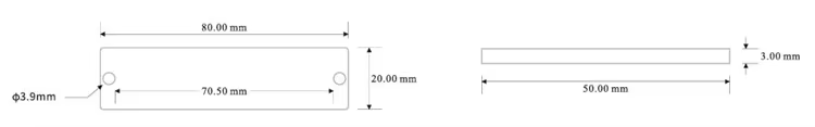 Fotografie de produs a tagului RFID PCB pe metal cu rază lungă pentru urmărirea activelor, cu finisaj metalic periat, din categoria PCB On-Metal RFID Tags.