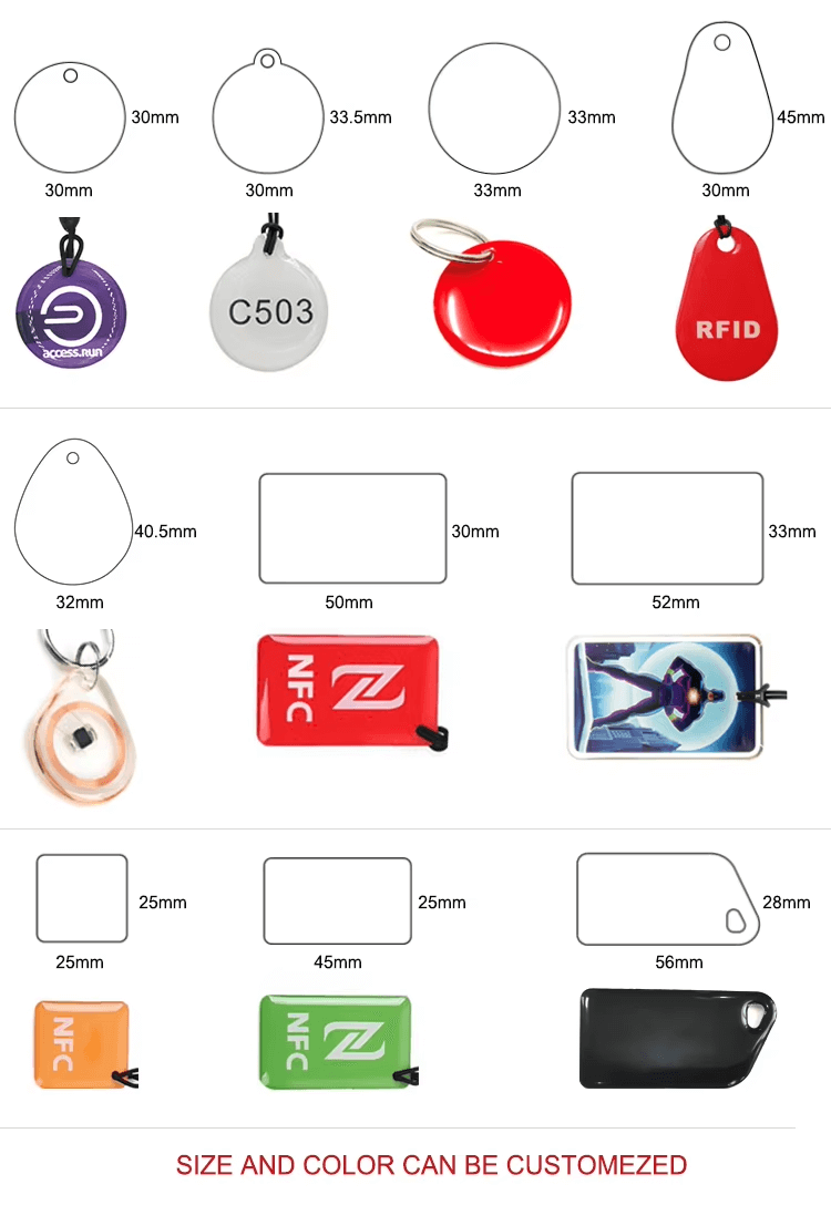 Brelocuri RFID epoxidice personalizate pentru membri și acces, fotografie de produs care arată designul compact în categoria Epoxy RFID Key Fobs.