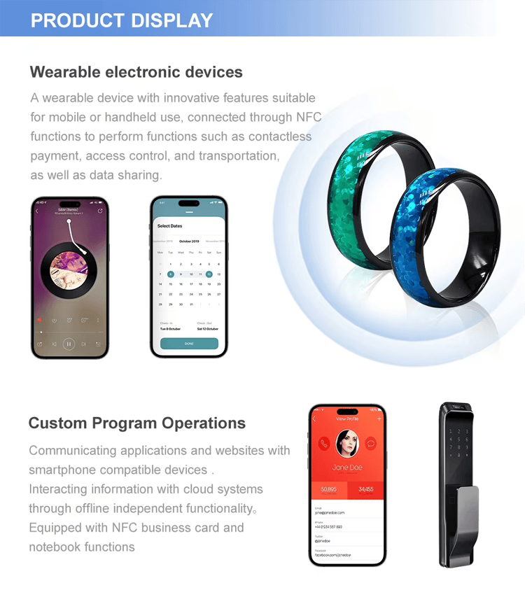 Această imagine prezintă dispunerea antenei pentru inelul NFC robust destinat urmăririi accesului industrial și aplicațiilor NFC Rings.