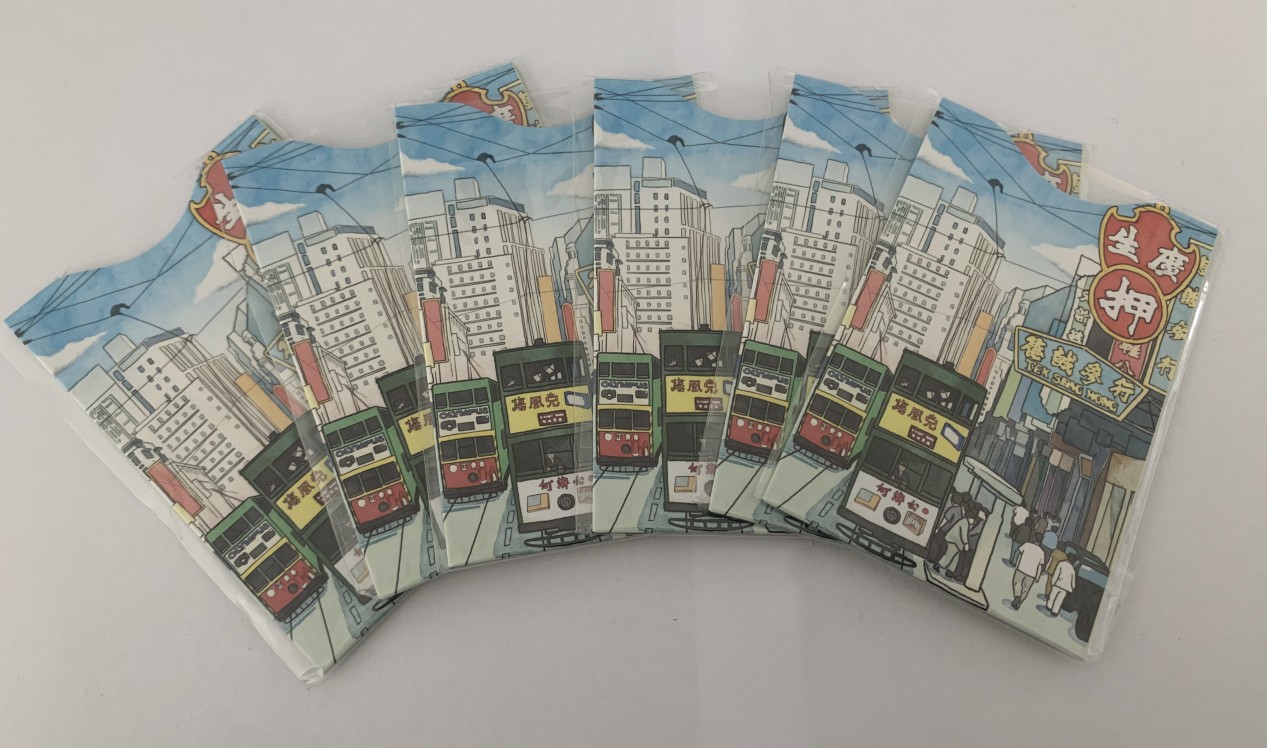 Fotografie produs cu manșoane RFID din hârtie pentru carduri, prezentând structura antenei pentru protecția RFID.