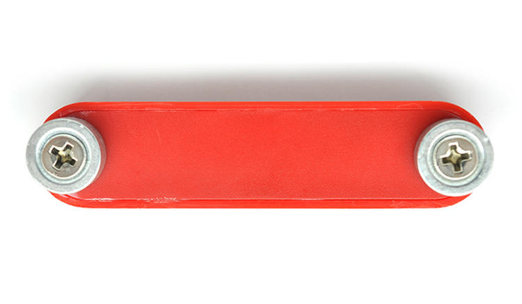 Etichetă RFID magnetică ABS pentru active industriale prezentată cu suport adeziv pentru proiecte taguri RFID ABS pentru suprafețe metalice.