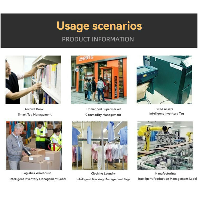 Acest panou de utilizare afișează etichete RFID aplicate în cărțile de arhivă; bunurile de vânzare cu amănuntul; spălătoria depozitelor și urmărirea producției.