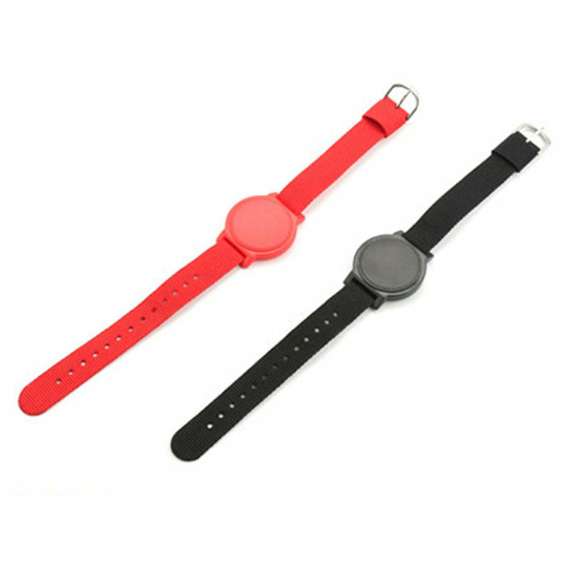 Brățără elegantă din nylon negru RFID nlwb-05 cu opțiuni de logo personalizate pentru controlul accesului la evenimente de lux și gestionarea VIP