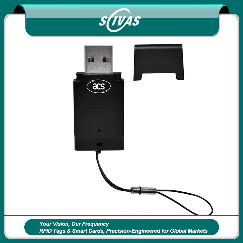 Cititor compact de carduri inteligente SIM cu acces securizat