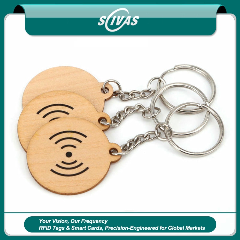 Brelocuri RFID din lemn pentru acces dual