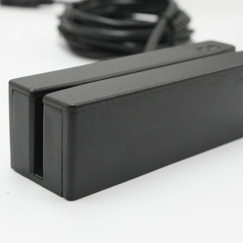 Fotografie macro laterală cu corpul cititorului magnetic YD-440A-Series și deschiderea fantei pentru glisări bidirecționale line.