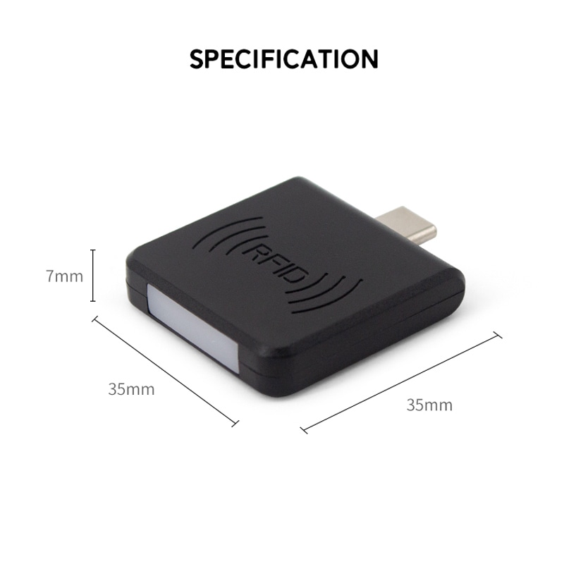 Cititoare RFID 13.56MHz personalizate pentru Android prezentate dintr-o perspectivă clară asupra cipului, pentru aplicații HF RFID 13.56MHz.