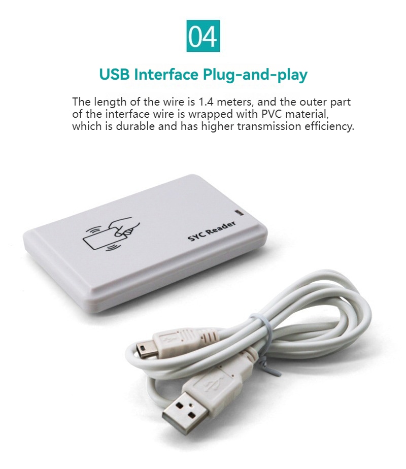 Imaginea 7 pentru Cititoare RFID HF de birou pentru identificarea cardurilor ISO14443A