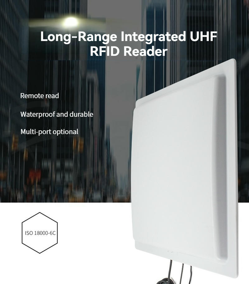 Cititor RFID UHF integrat R16-12DB utilizat într-un sistem automat de management al parcărilor pentru controlul accesului vehiculelor.