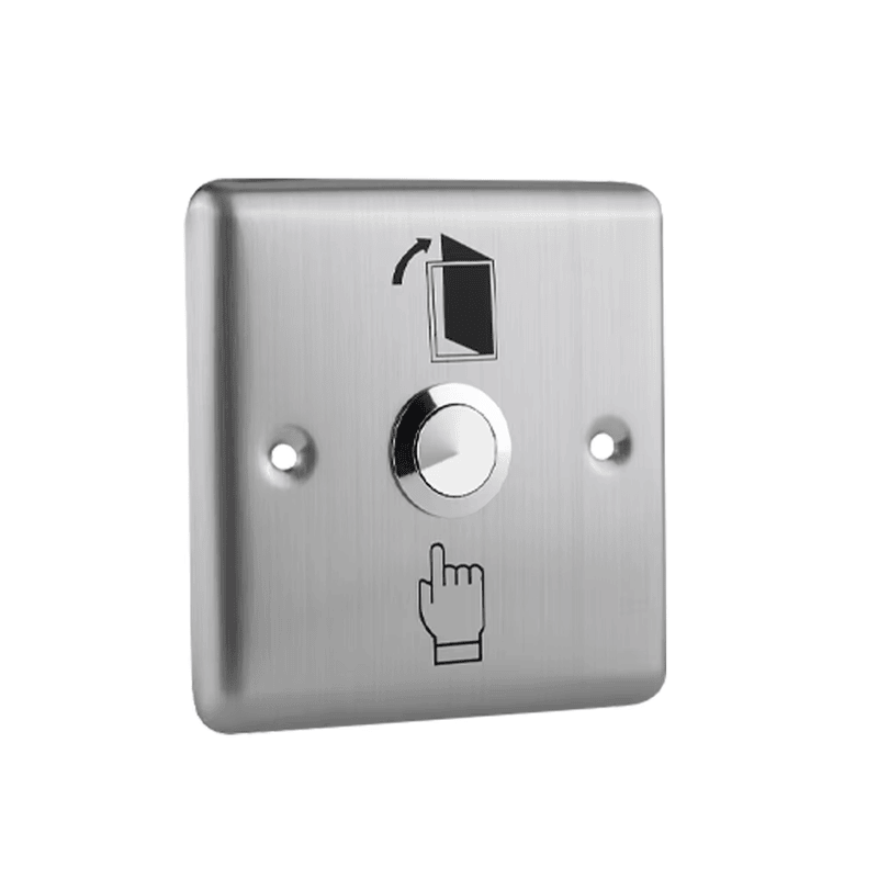 Buton metalic de ieșire rezistent la apă pentru controlul accesului afișat cu accent pe indicatorul LED pentru proiectele cu butoane de ieșire.