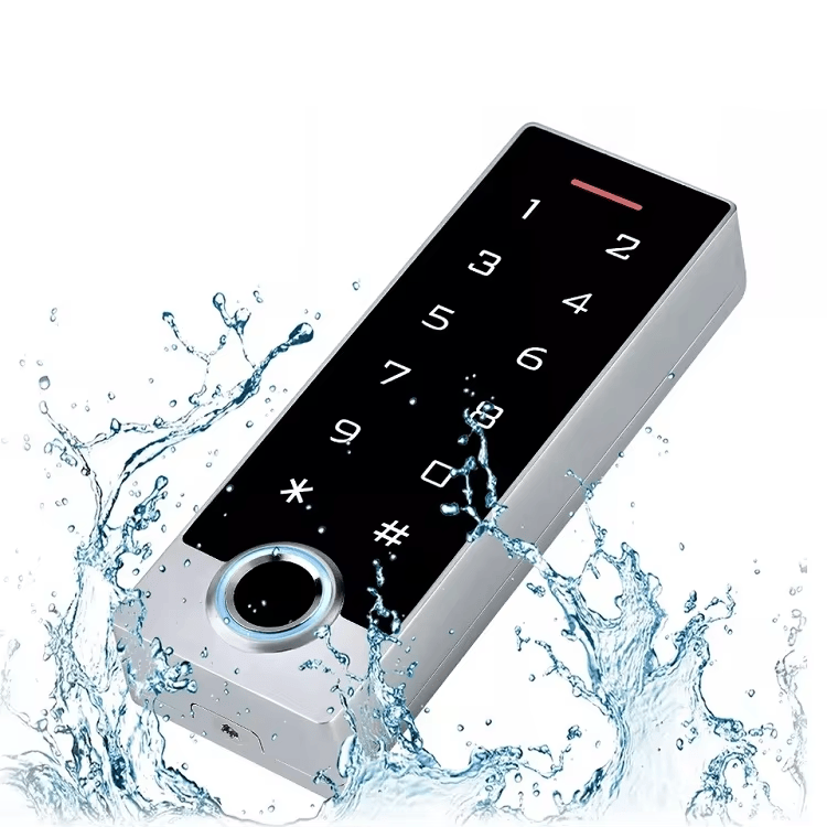 Tuya Amprentă WiFi RFID Poza produsului Terminal de control acces care arată panoul frontal al tastaturii din categoria Terminale de control al accesului biometric.