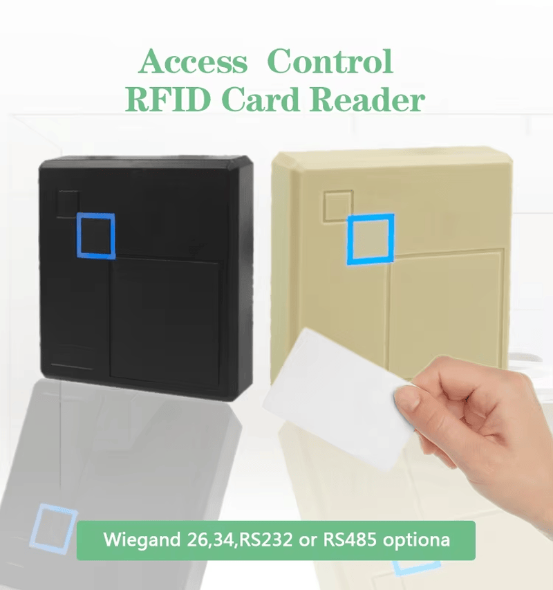 Cititor RFID USB pentru sisteme de control acces, prezentat cu accent pe panoul frontal cu tastatură pentru proiecte cititoare de acces RFID.