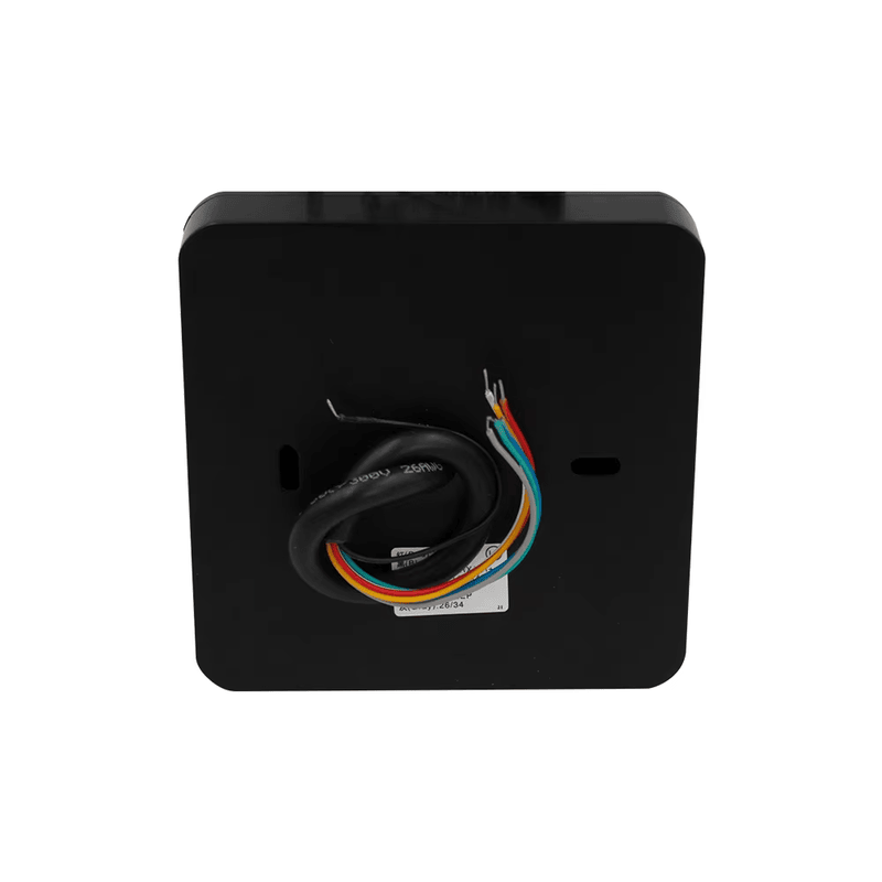 Cititor RFID impermeabil pentru sisteme Wiegand, prezentat cu terminal de cablare pentru cumpărători care compară soluții cititoare de acces RFID.
