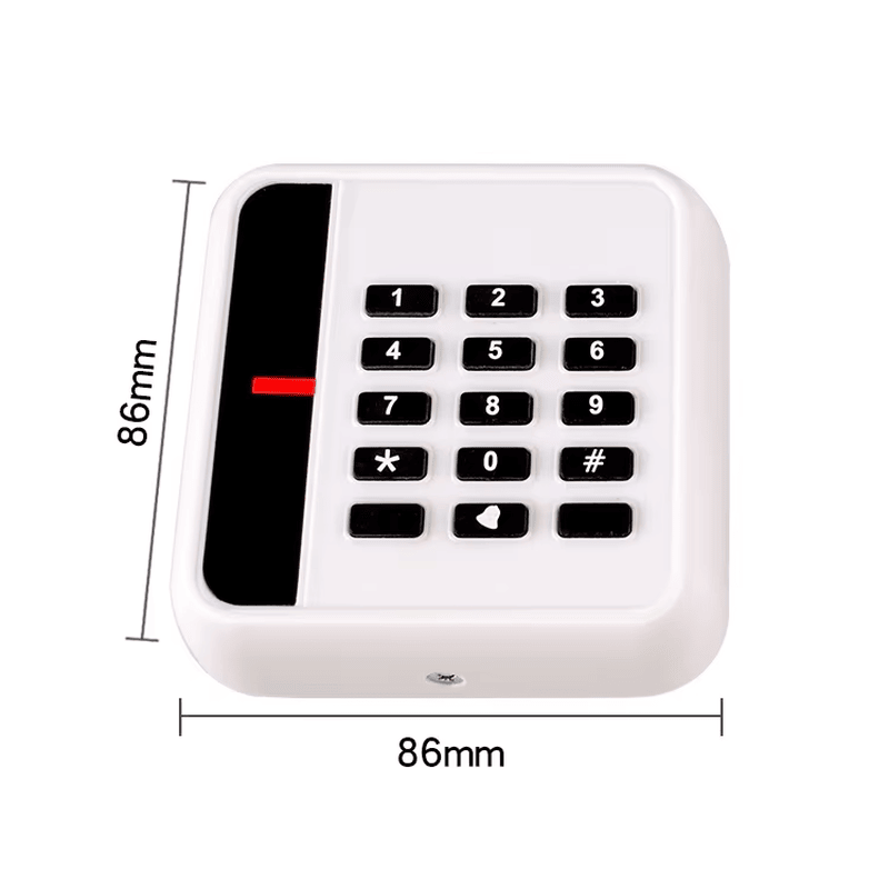 Această imagine evidențiază cititorul de control acces RFID de 125KHz pentru intrarea ușii a indicatorului LED pentru aplicațiile Cititoare de acces cu tastatură.