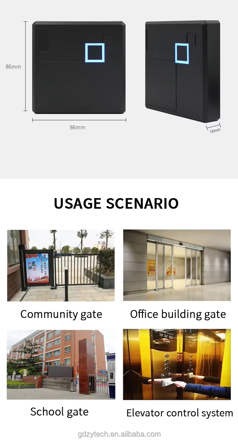 Cititor RFID pentru acces uși utilizat pentru control securizat al accesului.