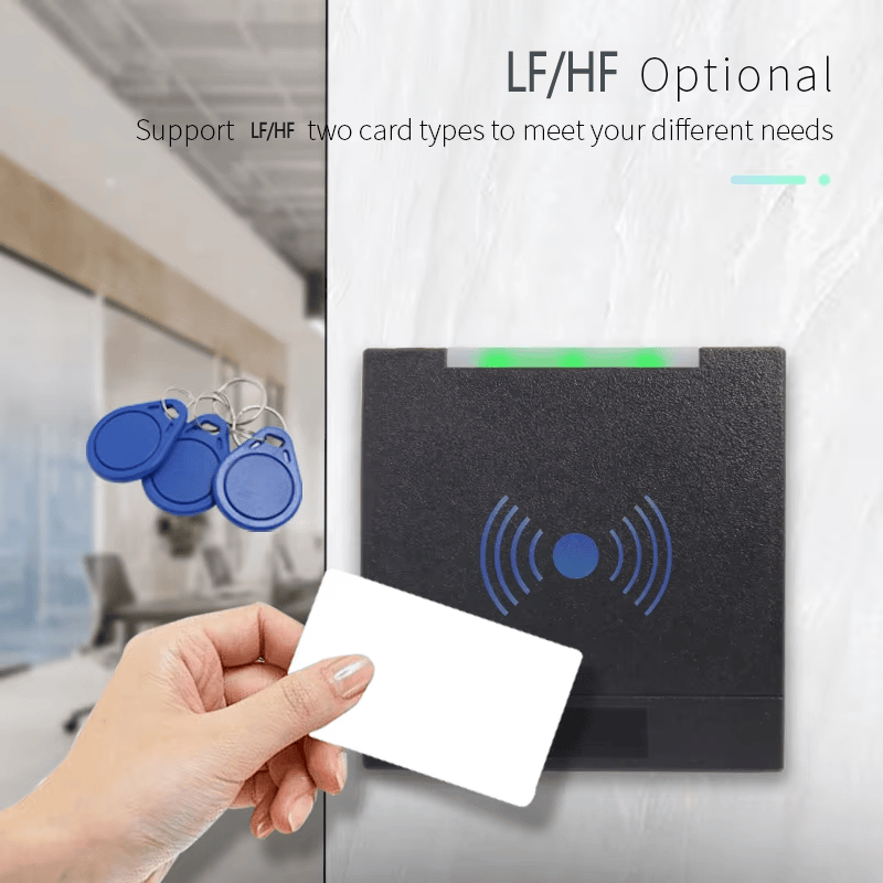 Cititor de acces RFID pentru exterior cu carcasă IP68 prezentată cu un design de montare pe perete pentru cumpărătorii care compară soluțiile cititoare de acces RFID.