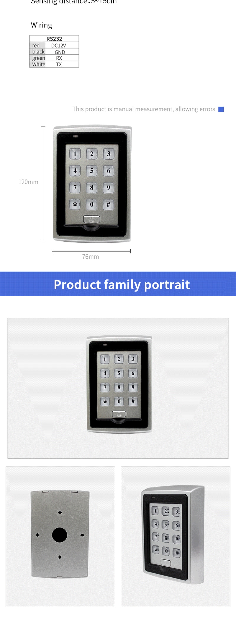 Diagramă completă care arată sistemul autonom de control acces ZY-S605 integrat cu sursă de alimentare și butoane de ieșire.