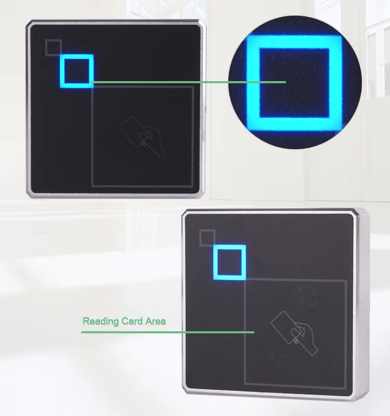 Prim-planul tastaturii RFID J103 evidențiază finisajul argintiu profesional și butoanele tactile responsive pentru accesul utilizatorilor.